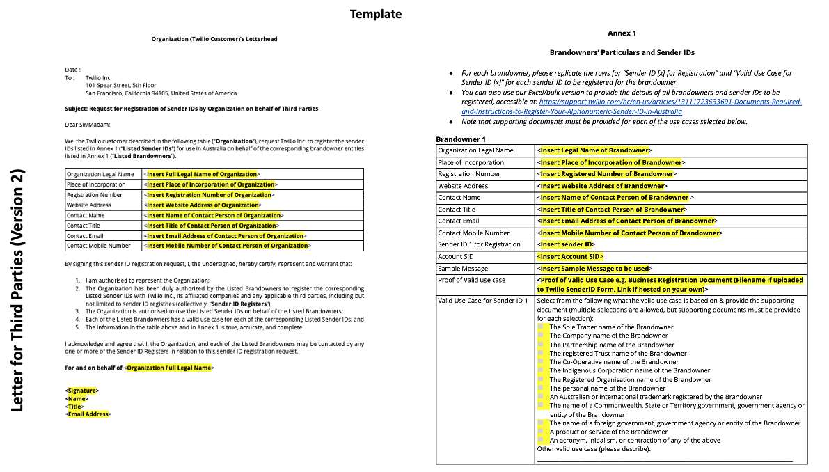 Documents Required and Instructions to Register Your Alphanumeric